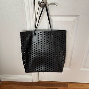 Rachel Comey punched leather tote black